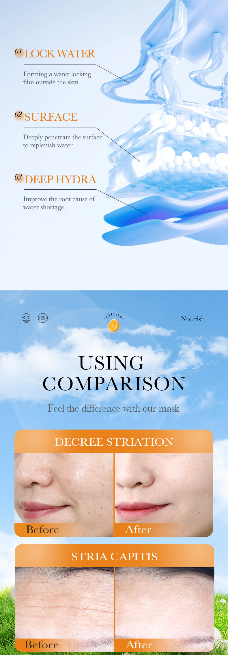 Facial Mask25g SADOER Aloe Vera VC Moisturizing and Rejuvenating Face Mask Sheet Pack for Cross-Border Wholesale