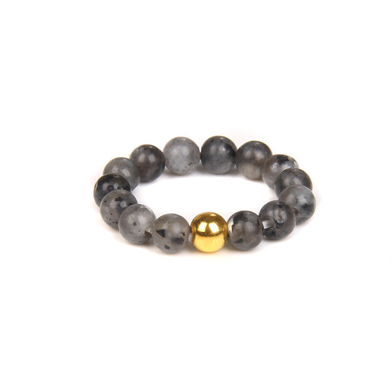 Women's Amethyst Cat's Eye Ring Natural Stone Bead Ring Handmade Elastic Ring4mm Crystal Angel Stone Ring