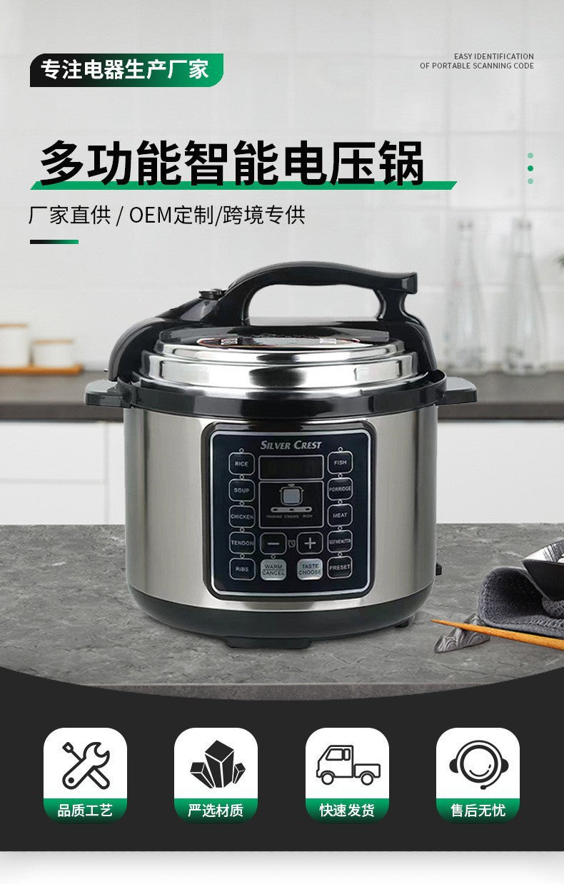 Export6Multifunctional Smart English Pressure Cooker Rice Cooker High Pressure Cooker Voltage Cooker Smart Rice Cooker