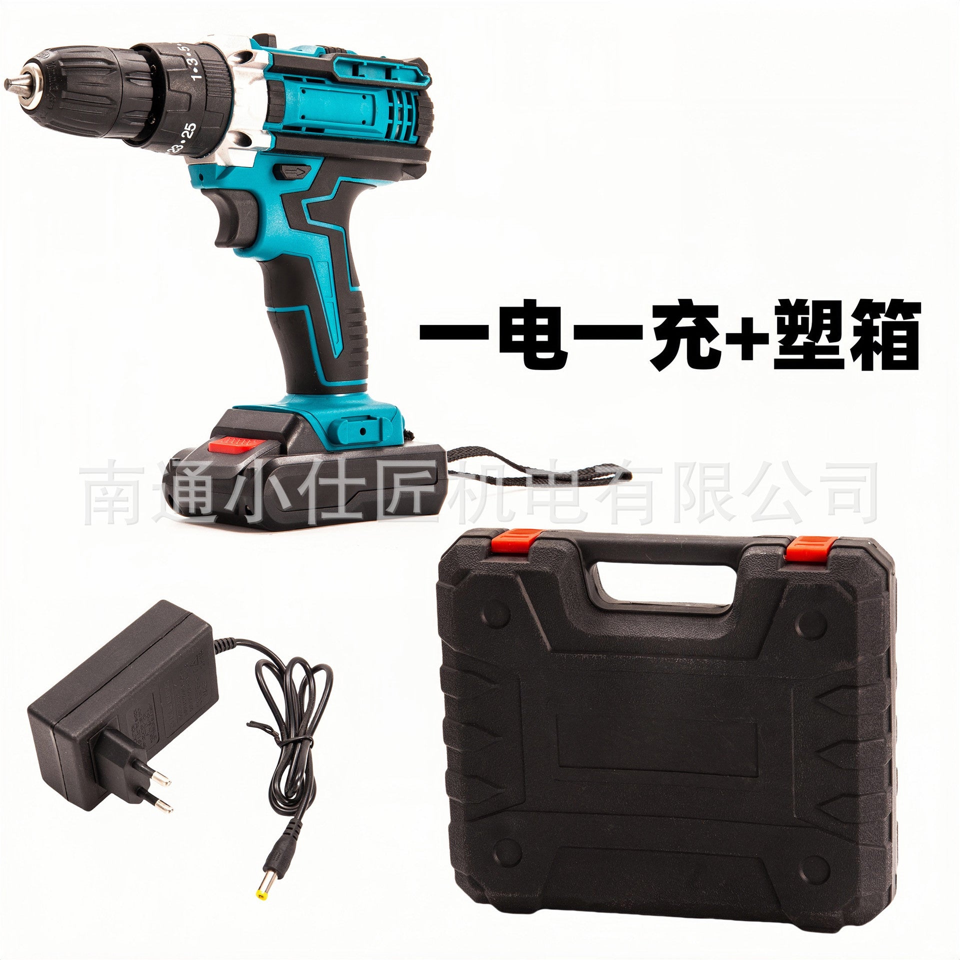 Cross-Border AliExpress Foreign Trade Handheld Drill Impact Electric Drill Brushless Rechargeable One Battery One Charger Lithium Battery Tool