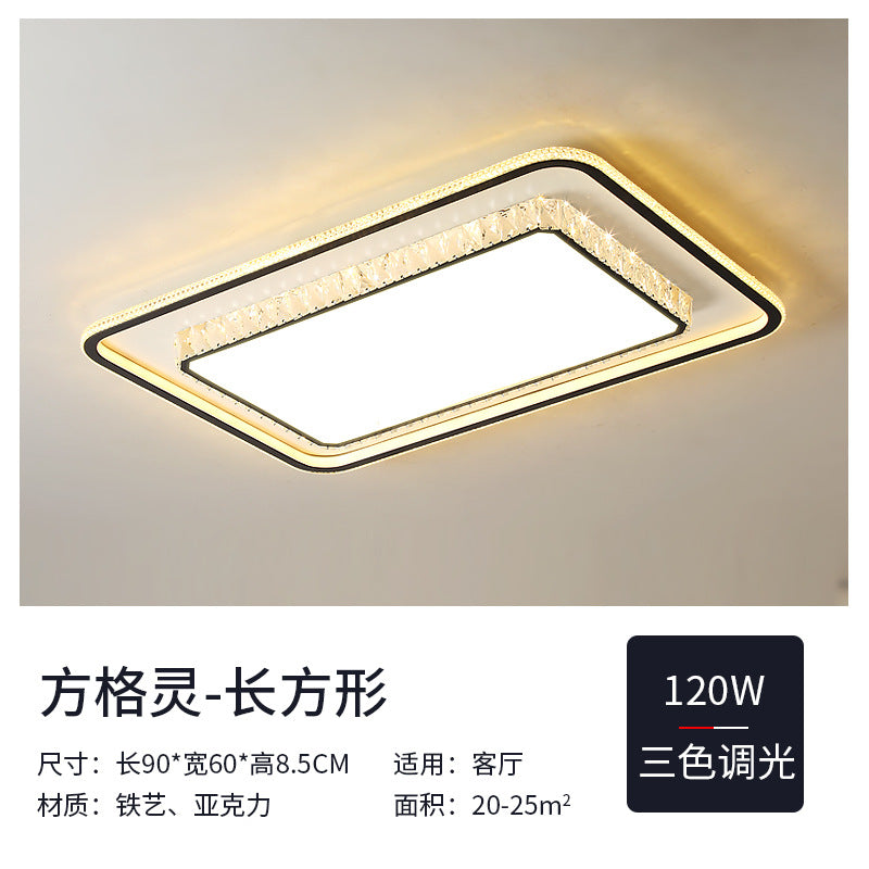 Wholesale Large Living Room Lamp2025New Year's Light Luxury Crystal led Ceiling lamp simple modern elegant bedroom lighting fixture