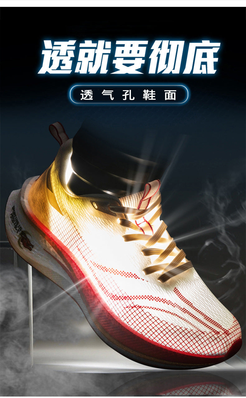 Red Rabbit7pro Breathable Mesh Popcorn Carbon Plate Running Shoes Men and Women Students Sports Sneakers Casual Jogging Shoes