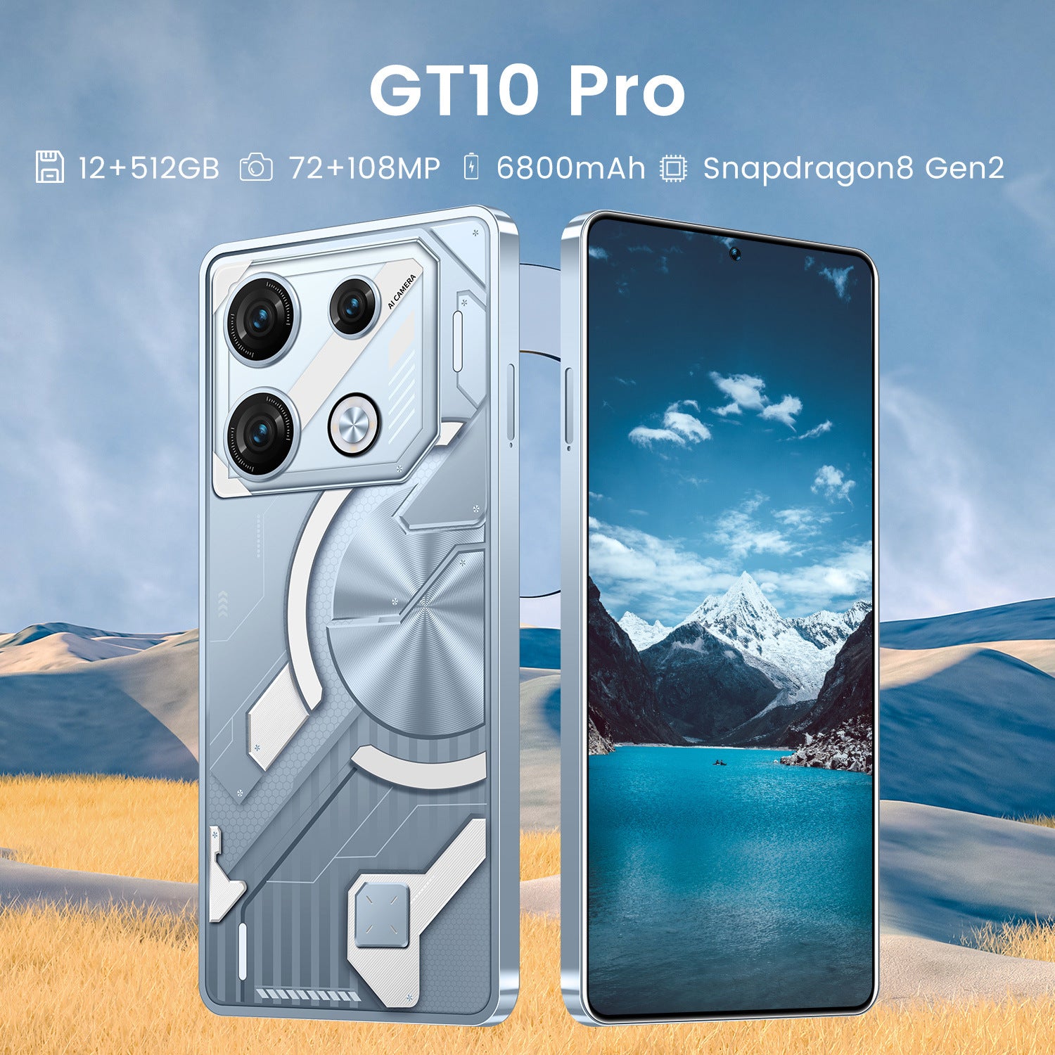 Hot Sale GT10 Pro Smartphone12+512G High-end Android smartphone Source Factory(Popular)