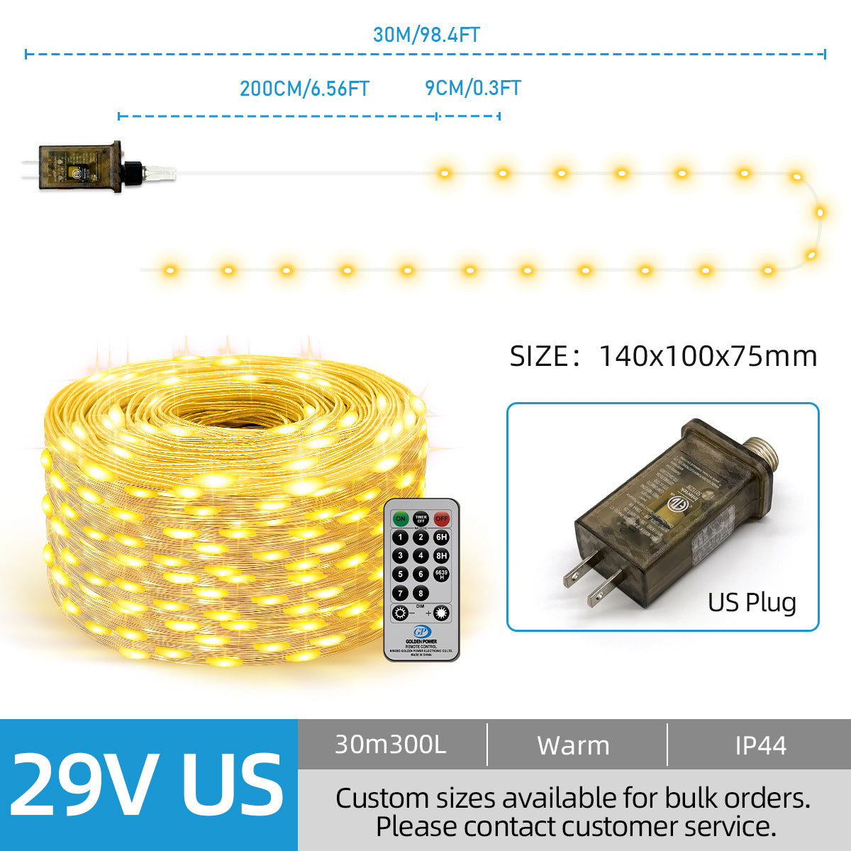 LED Transparent Leather Cord Light Outdoor Waterproof String Lights Christmas Holiday Decoration Garden Light Low Voltage Leather Cord String Lights New Model