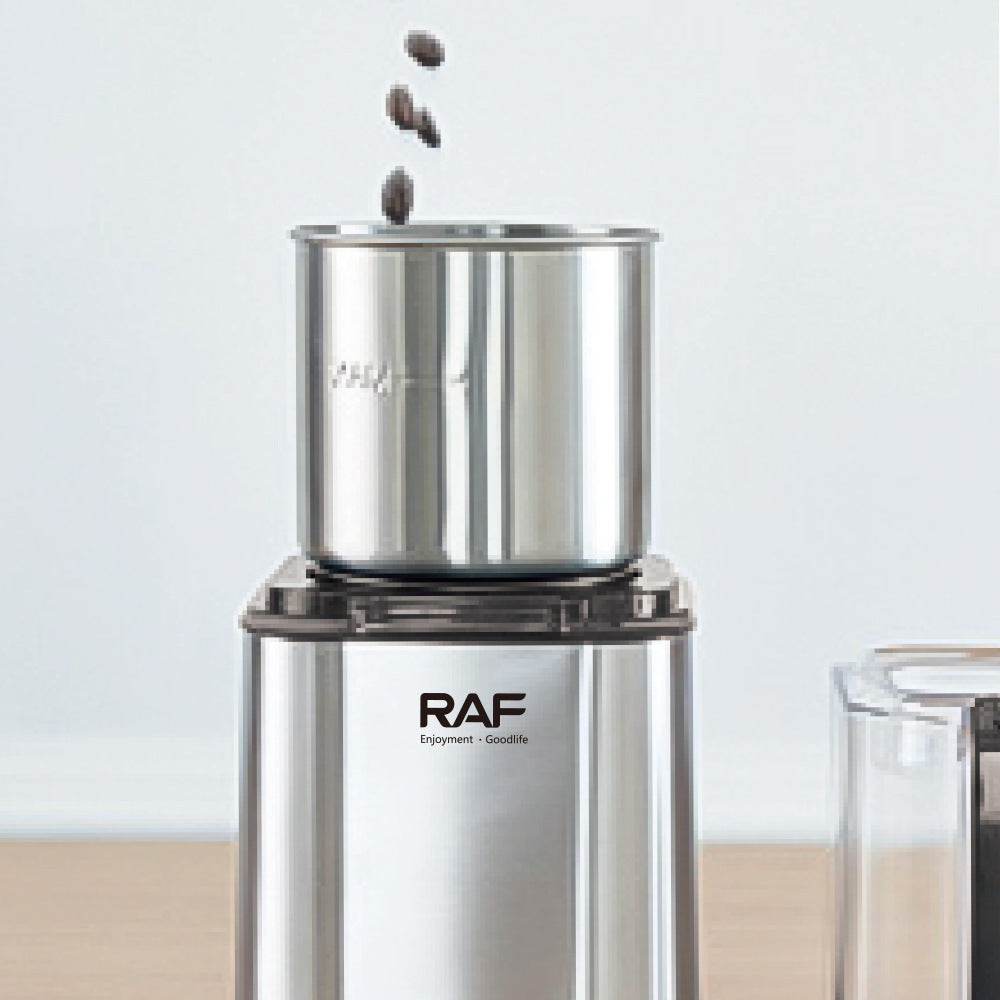 RAF Home Use Lightweight Grinding Cup Electric Coffee Grinder 2-in-1 Portable Coffee Bean Grinder R.7130