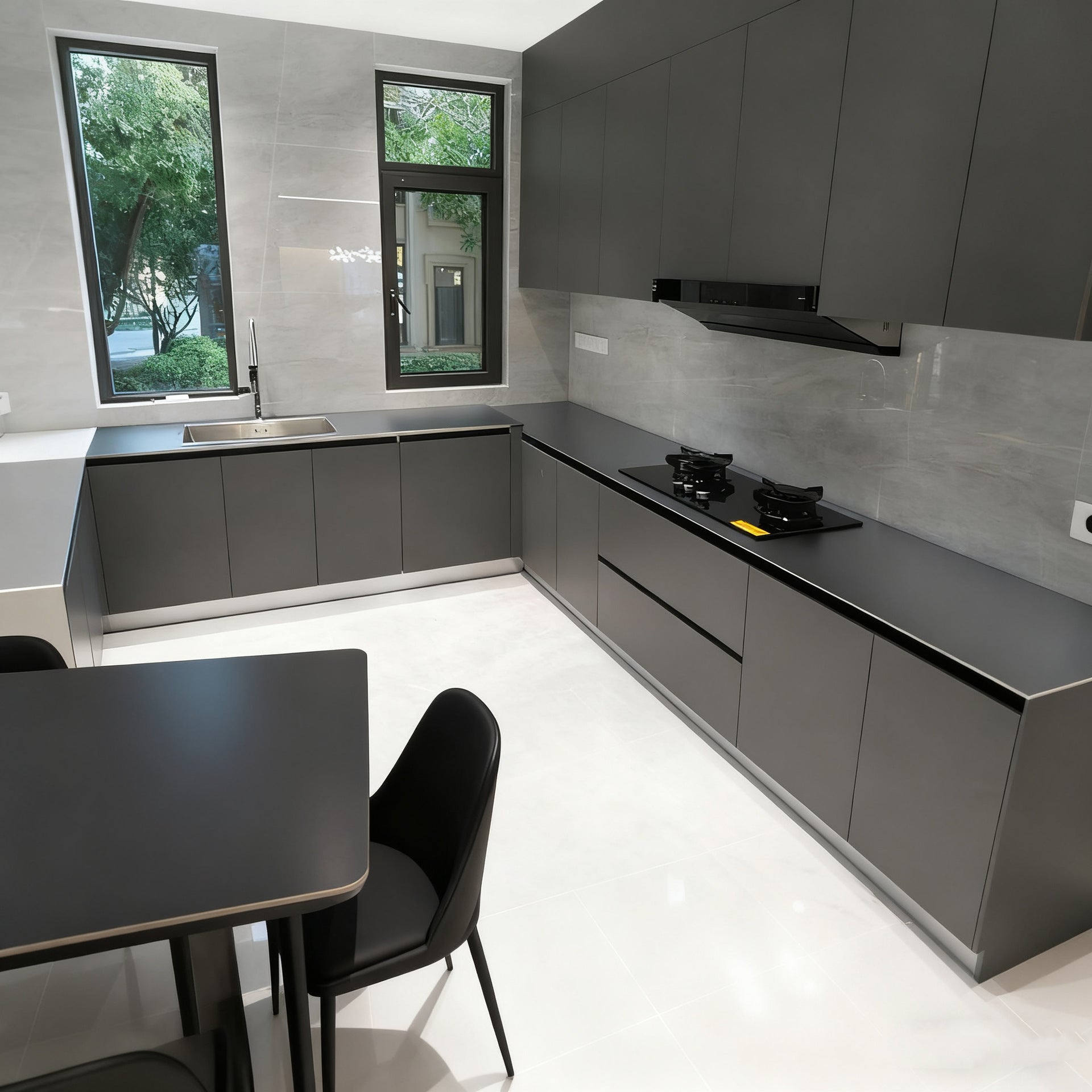 Custom Whole House Honeycomb Aluminum Alloy Kitchen Cabinets Wall Cabinets Integrated Assembly Stove Home Factory