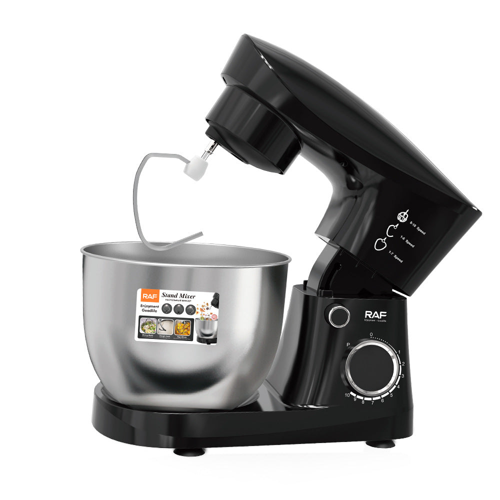 RAF European Standard Household Multifunctional Kitchen Machine Stainless Steel Bowl High Power Dough Mixer Egg Beater Whisk Mixer