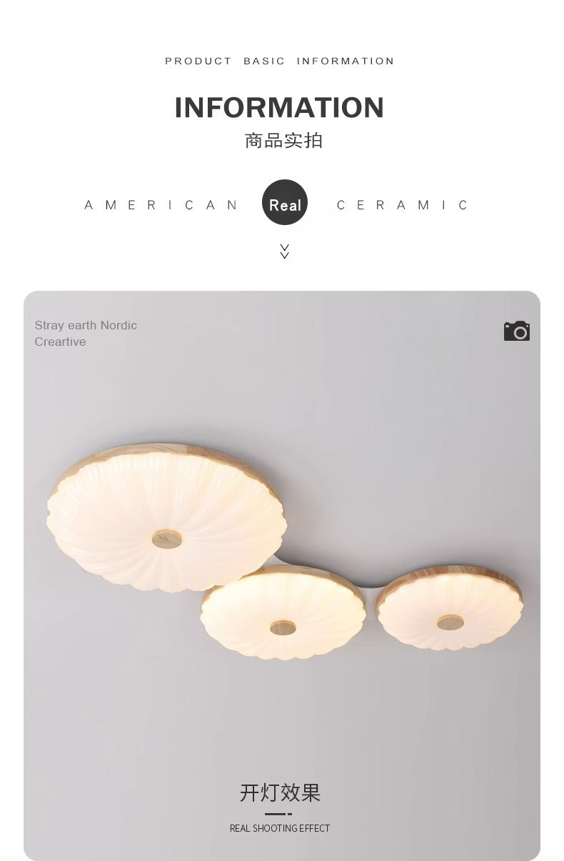 2025New Cream Style Bedroom Ceiling Light Eye Protection Full Spectrum Modern Minimalist Main Light Study Room Light