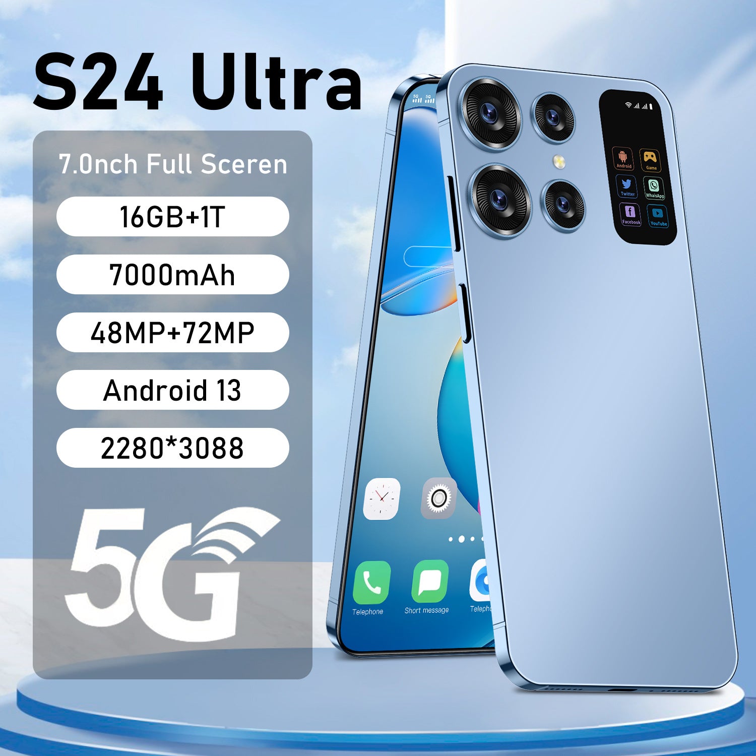 Hot-selling In-stock Mobile Phones S24 Ultra Smartphone16+1TB Mobile Phone Manufacturer Wholesale Direct Sales