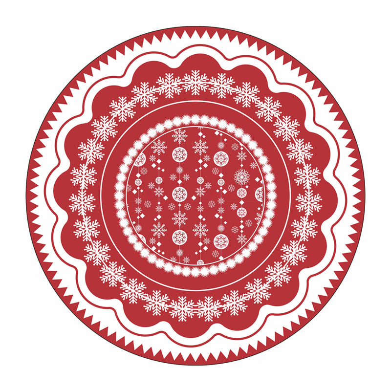 American Christmas Decoration Round Floor Mat Bedroom Living Room Non-Slip Foot Mat Carpet Manufacturer Can Label and Ship on Behalf