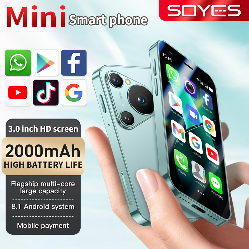 P70promax Mini Mobile Phone3.04-inch Quad-Core Android8.1Ultra-Small Pocket Traditional Chinese Google