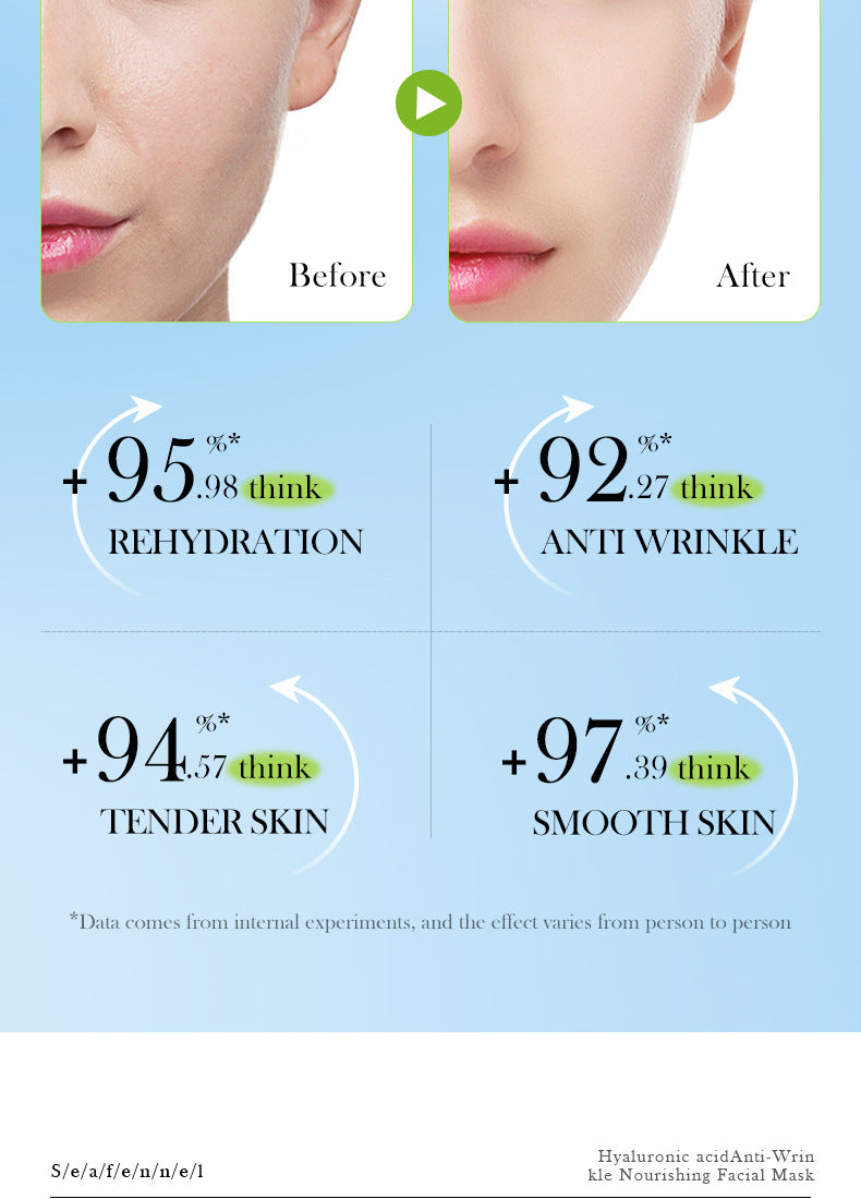 Sea Fennel Hyaluronic Acid Mask25ml  BIOAOUA Hydrating, Moisturizing, and Nourishing Cross-Border Wholesale