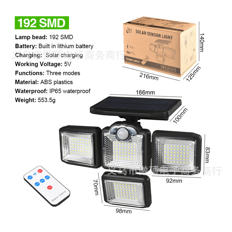 New Solar Wall Light Split Body Sensor Street Light Remote Control Garden Light LED Waterproof Garden Light