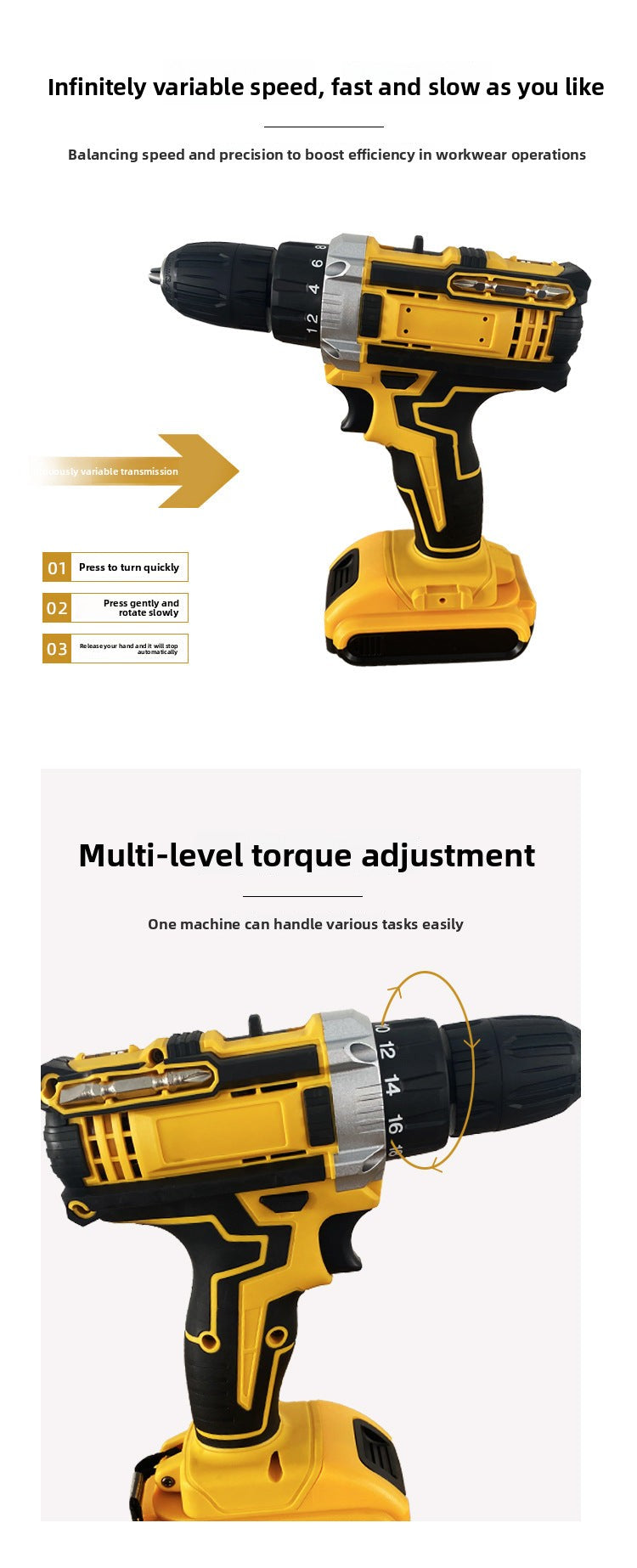 DW Hardware Tool Set Repair Tools Multi-Functional Electric Drill Impact Drill Electrician Complete Set