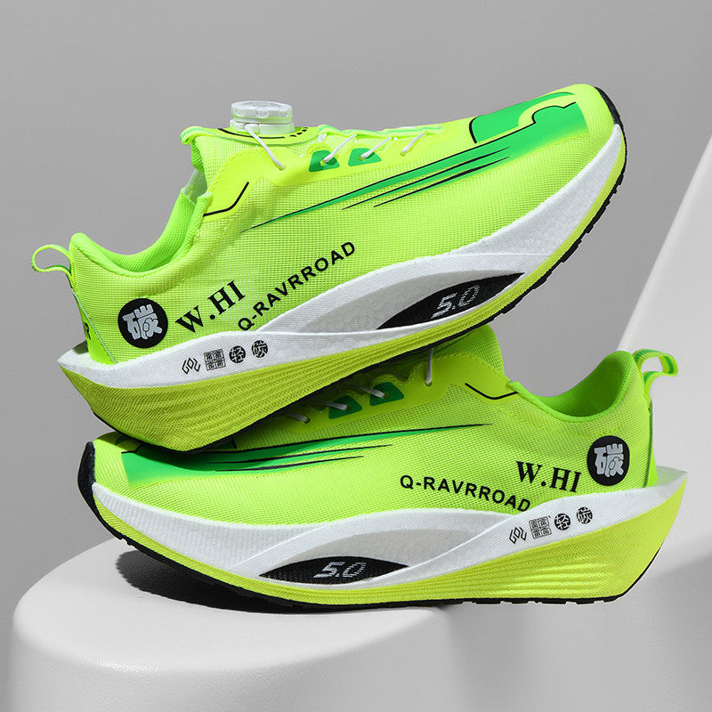 2025Autumn Winter New Style Real Explosive Carbon Plate Soft Sole Wear-Resistant Sports Shoes Parent-Child Rotating Buckle Comfortable Shock Absorption Rebound Running