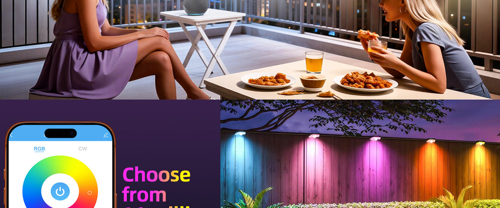 RGBCW Iridescent Fence Light Bluetooth Version Fence Light Wall Washer Fence Light Garden Light Waterproof Decorative Light