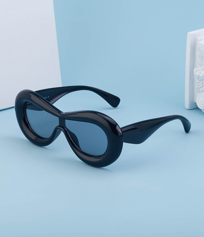 Europe and America Y2K Sunglasses for Women Trendy One-Piece Sunglasses Party Quirky Street Style Fashion Women's Glasses Wholesale
