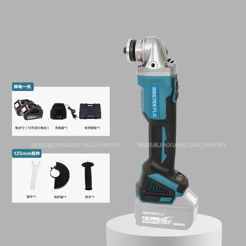 Multifunctional Lithium Battery Brushless Electric Angle Grinder Polisher Cutting Machine Rechargeable Durable Grinding Machine Electric