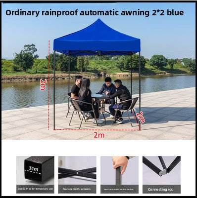 Four-corner Rainproof Tent Four-legged Thickened Advertising Canopy Large Umbrella Outdoor Stall Sunshade Foldable Rain Cover Wholesale