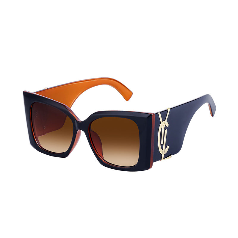 Yang Shulin Style Cat Eye Sunglasses for Women Fashion Large Frame Sunglasses High-end Sun Protection Glasses glasses