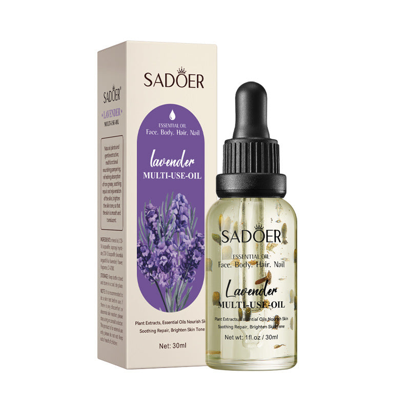 Cross-border Lavender Dried Flower Massage Oil30ml Moisturizing and rejuvenating skin body oil wholesale from foreign trade manufacturer