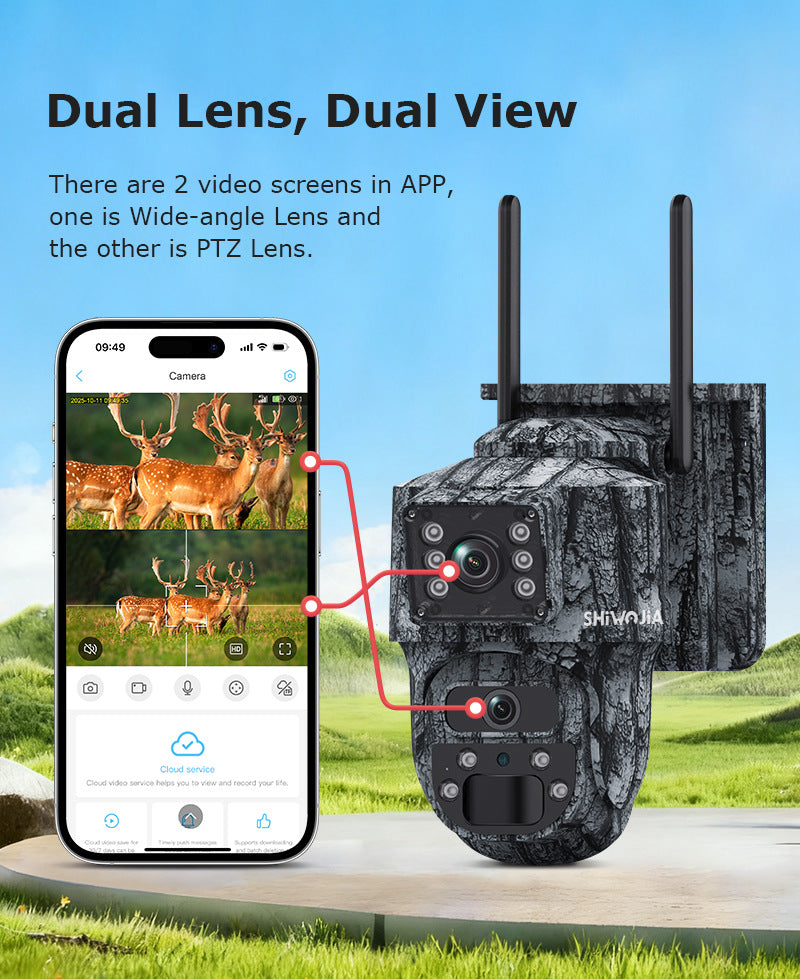 AOV Low Power Consumption4G Solar camera outdoor wireless600Ten Thousand Pairs of Lenses