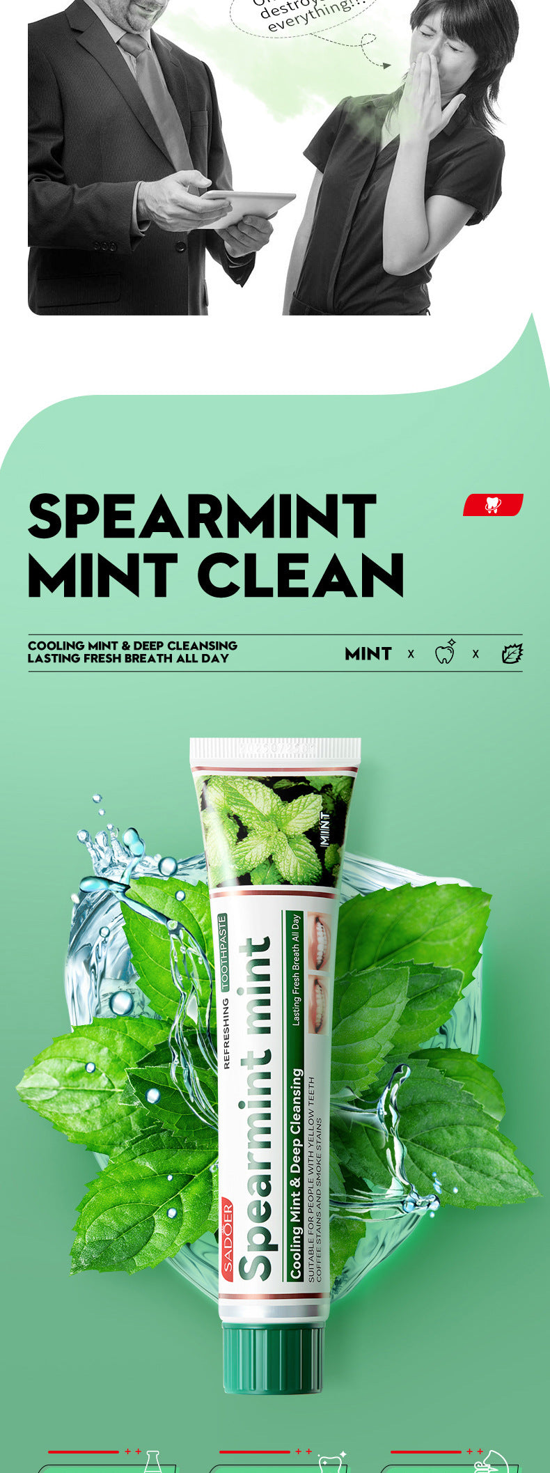 Distribution Combination Toothpaste SADOER Clean teeth fresh oral care cross-border wholesale