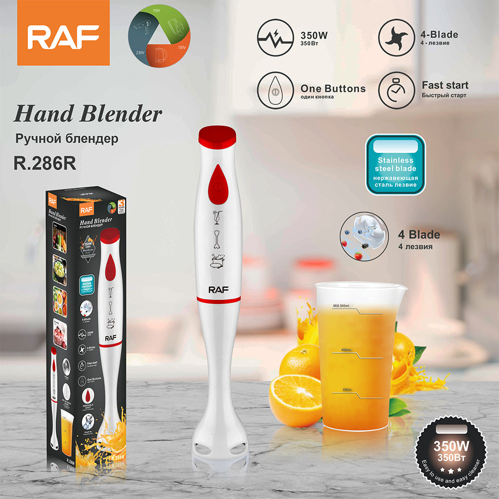 RAF European Standard Electric Stainless Steel Cooking Stick Household Handheld Blender Baby Food Mixer R.286