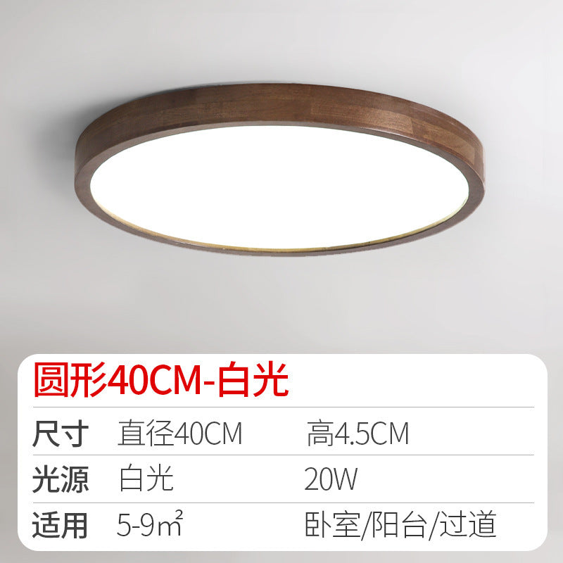 Log led Ceiling Lamp Living Room Balcony Tatami Wabi-Sabi Style Japanese Style Wood Art Corridor Nordic round bedroom
