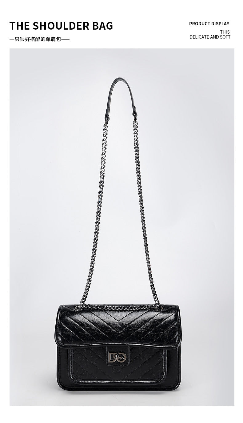 Chanel Style Quilted Chain Small Square Bag New Women's Single Shoulder Crossbody Bag Light Luxury Crossbody Bag Trendy Bohemian Bag