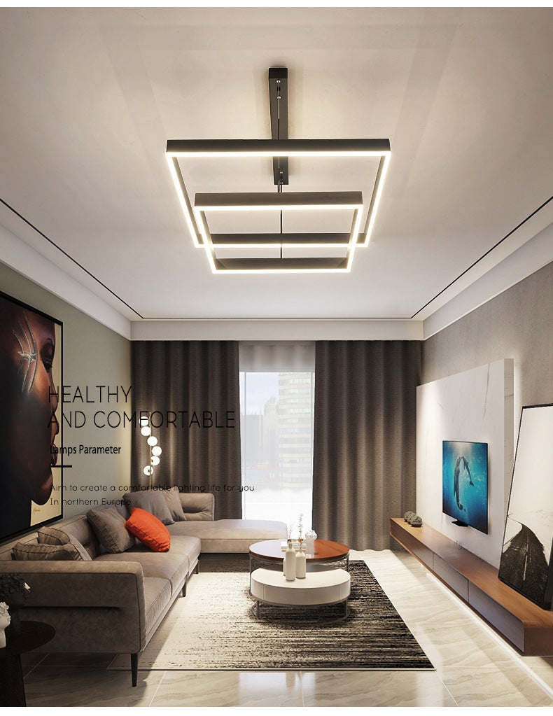 Living Room Lamp Simple and Elegant Main Lamp Modern Dining Room Lamp Home Iron Art Bedroom Lamp High-end Feel led Bar Counter Pendant Light