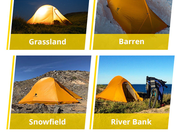 Outdoor Supplies Tent Outdoor Camping Double Layer Tent Thickened Waterproof Windproof Camping Hiking Mountaineering Tent