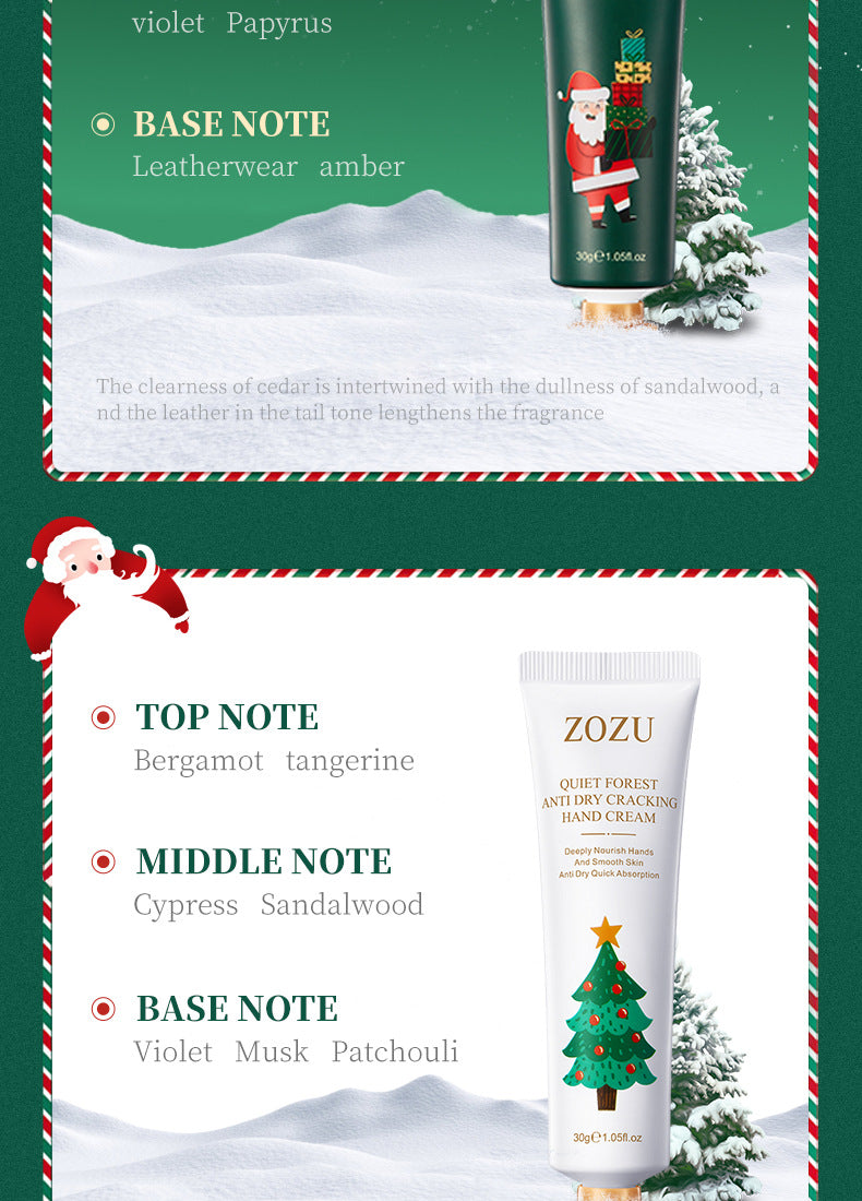 Full English Christmas Hand Cream Set ZOZU Refreshing Moisturizing Hand Cream Gift for  Wholesale