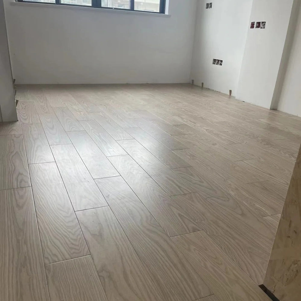14mm Engineered Three-Layer Ash Wood Flooring Custom Hardwood Plank Waterproof Residential Renovation Outdoor/Exterior