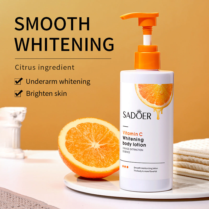 Full English VC Whitening Body Lotion SADOER Vitamin C Moisturizing and Hydrating Skin Care  Wholesale