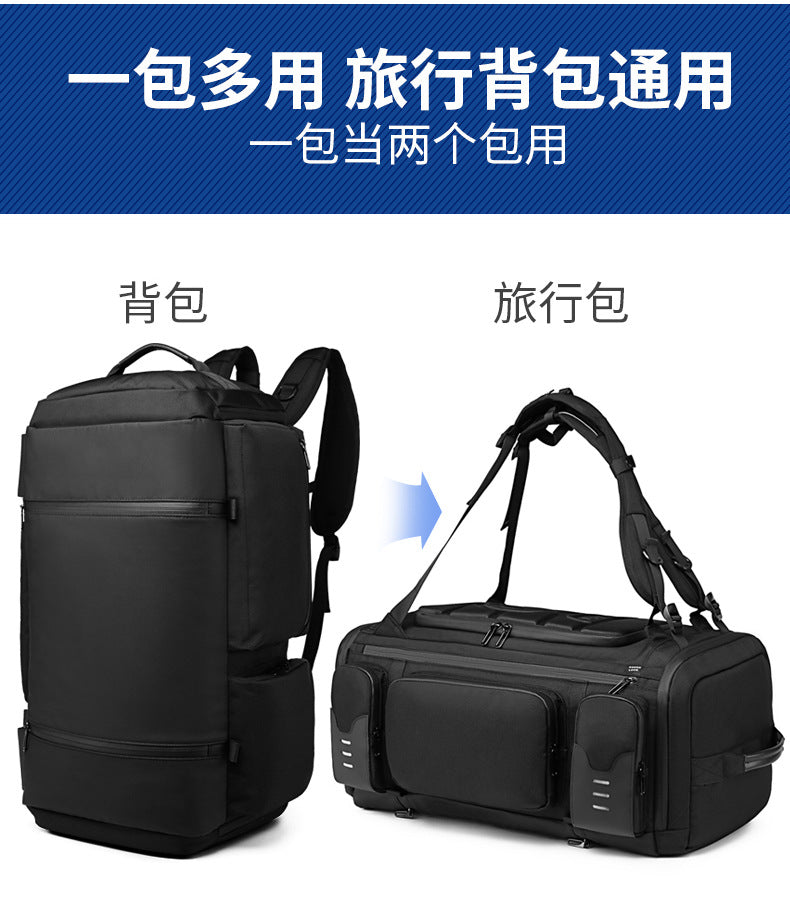 OZUKO Backpack Men's Water-Repellent Large Capacity Multi-Compartment Travel Laptop Bag Outdoor Sports Bag