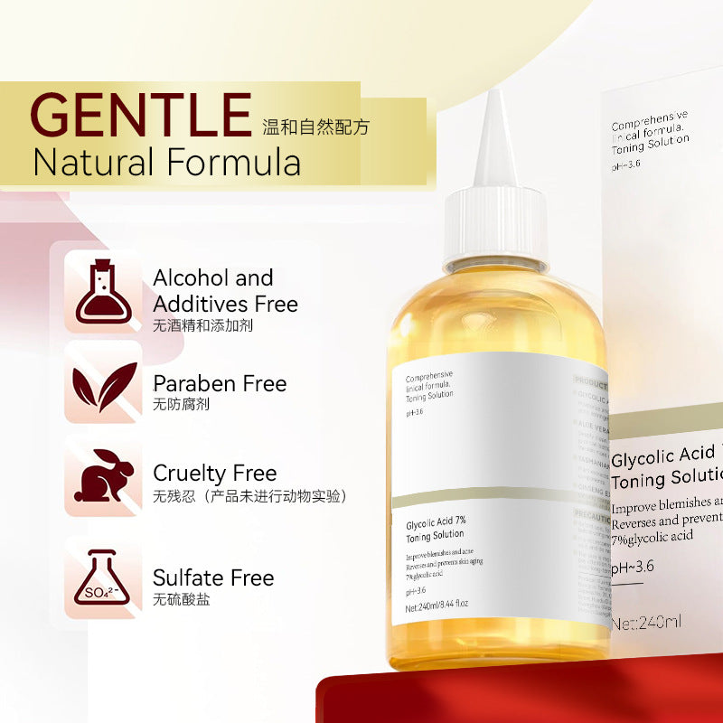 Exclusive for 7%Glycolic Acid Lotion Glycolic acid toner Fruit Acid Exfoliating Skincare