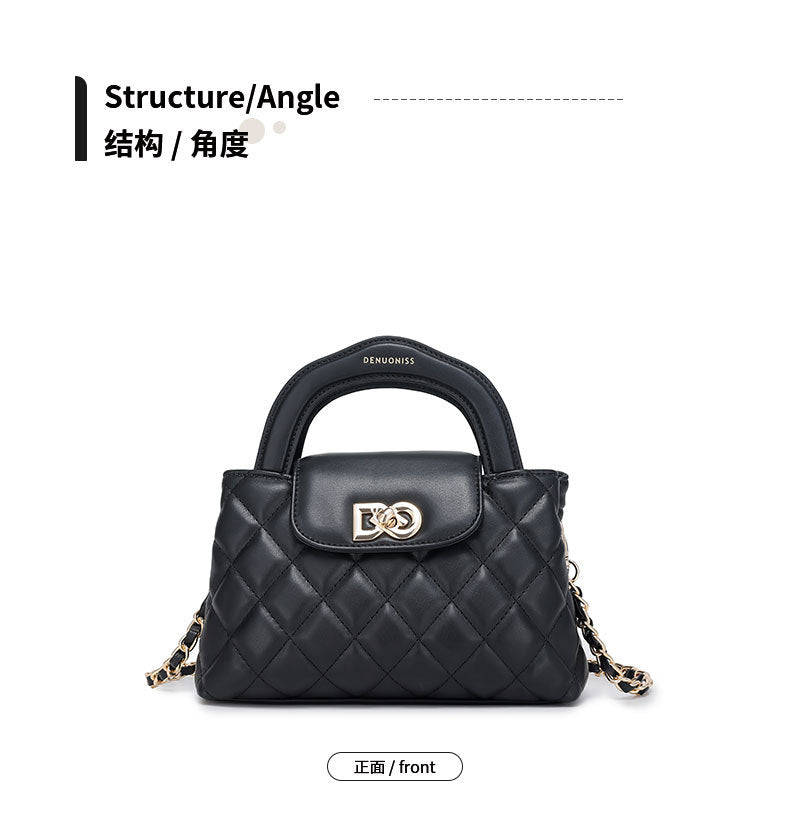 2024New Special-Interest Design Women's Handbag PU Chain Commuter Shoulder Bag Exquisite Exquisite Women's Bag