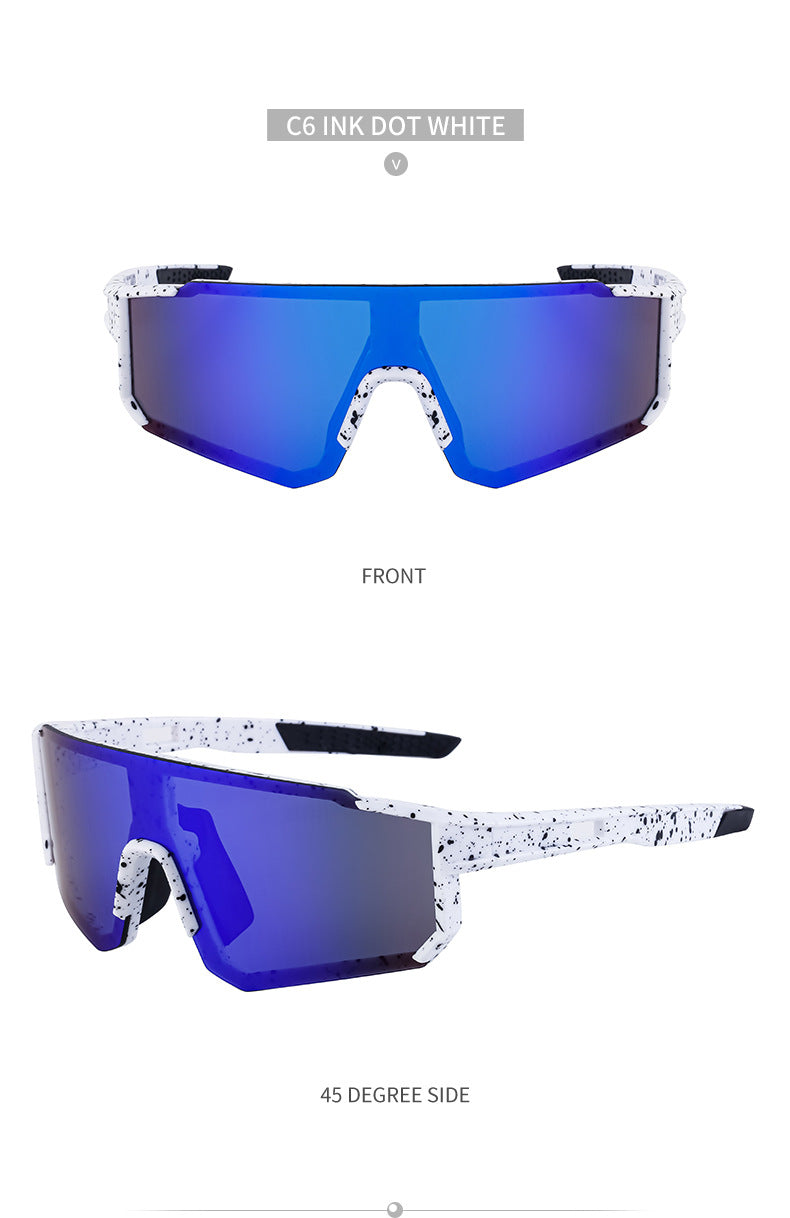 Cycling Goggles Colorful Outdoor Women's European and American One-piece Sunglasses Windproof Skiing Sports Sunscreen Sunglasses Men