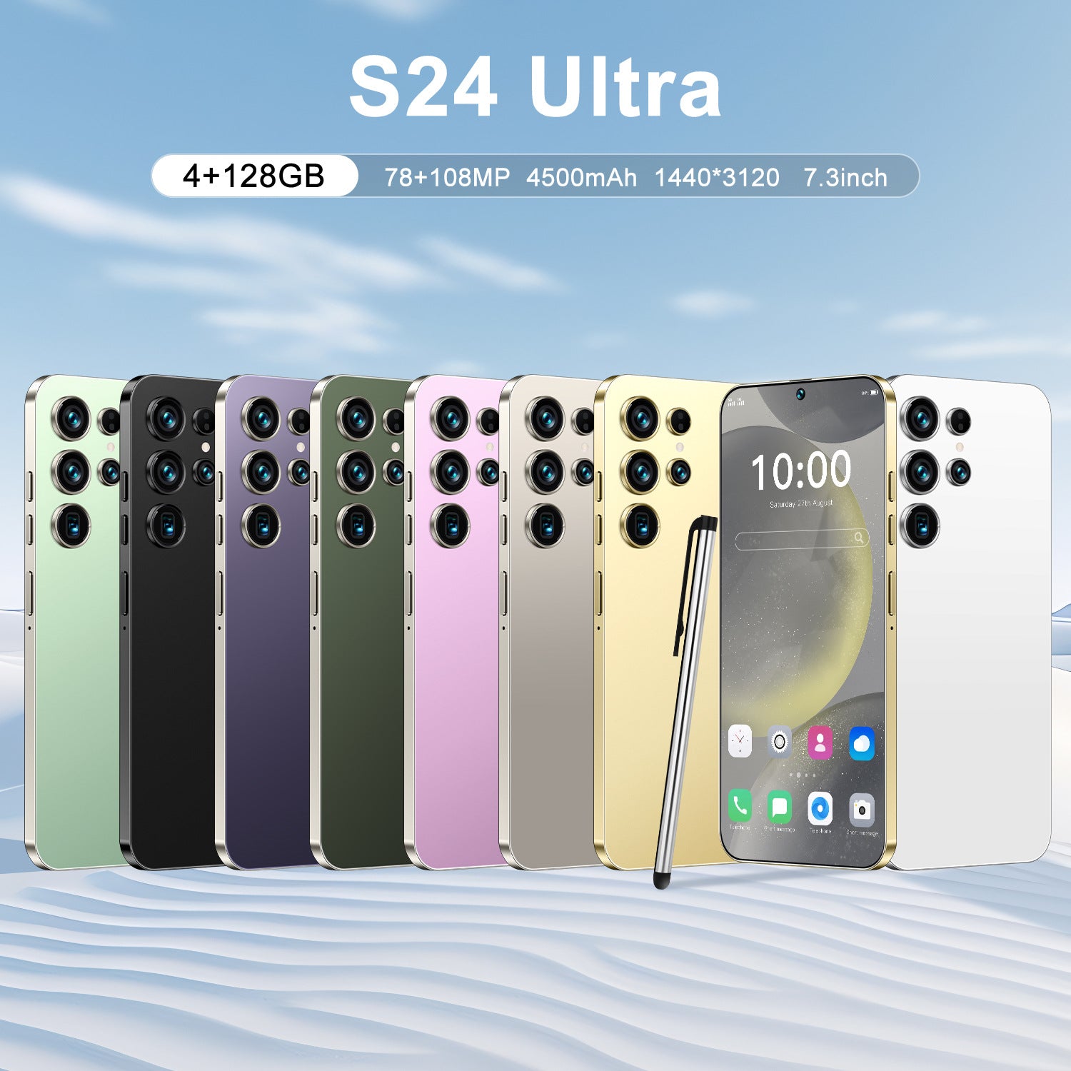 European Bestseller S24 Ultra Smartphone4+128G Large Screen Android Phone Source Factory
