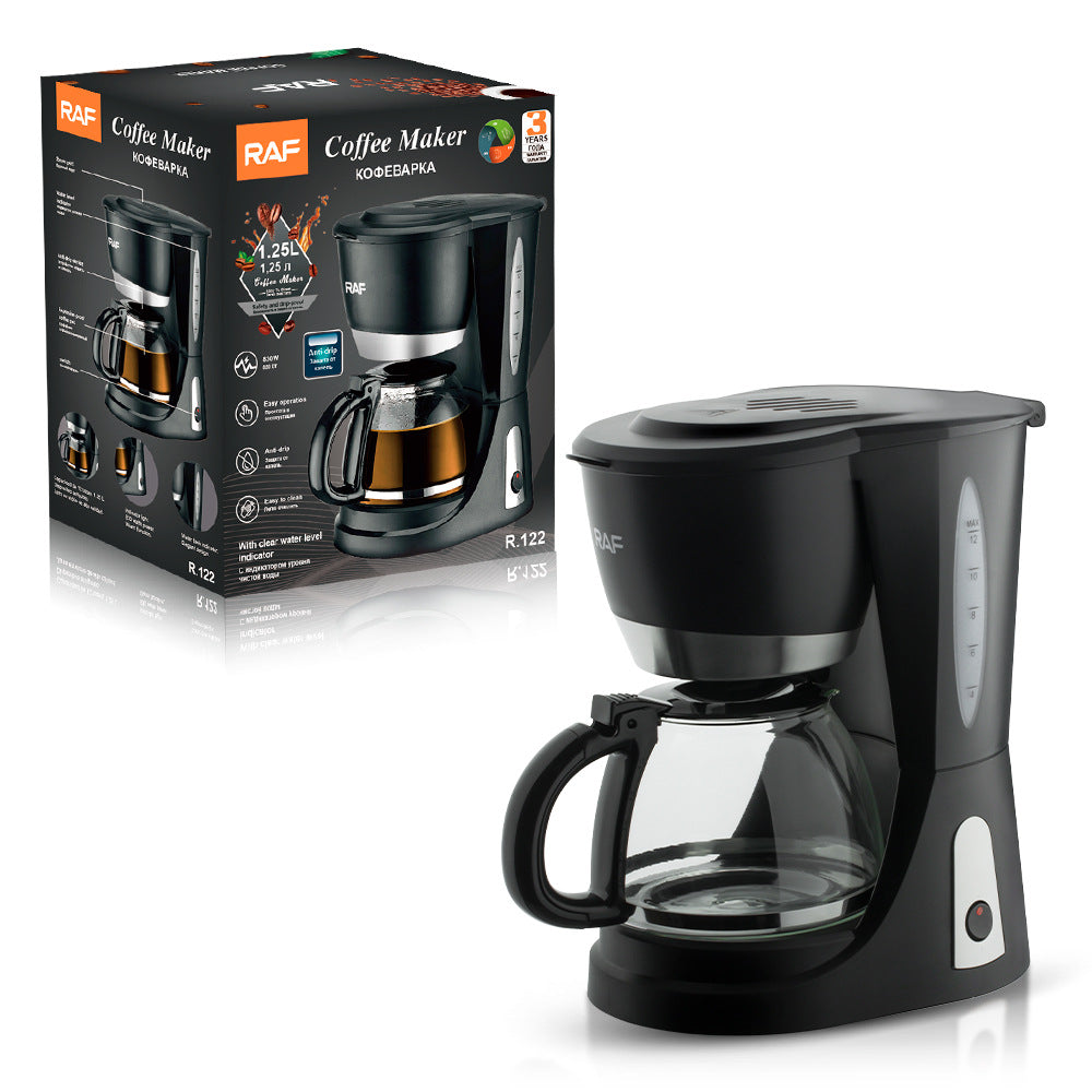 RAF European Standard Household Coffee Machine Fully Automatic Small American Drip Coffee Pot Kitchen Appliance