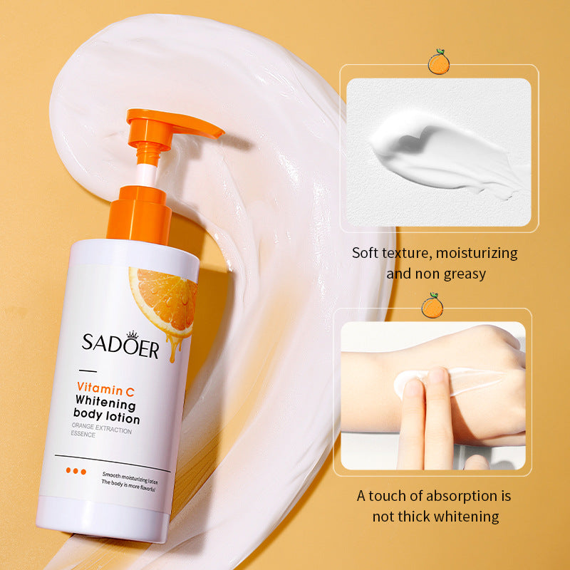 Full English VC Whitening Body Lotion SADOER Vitamin C Moisturizing and Hydrating Skin Care  Wholesale