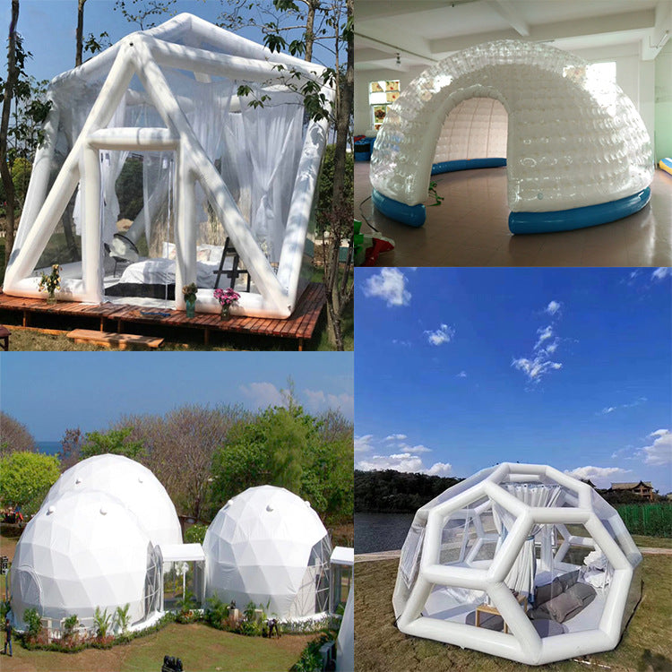 Internet Celebrity Douyin Inflatable Double-layer Bubble House Unique Boutique Hotel Camping Windproof Rainproof Outdoor Transparent Tent