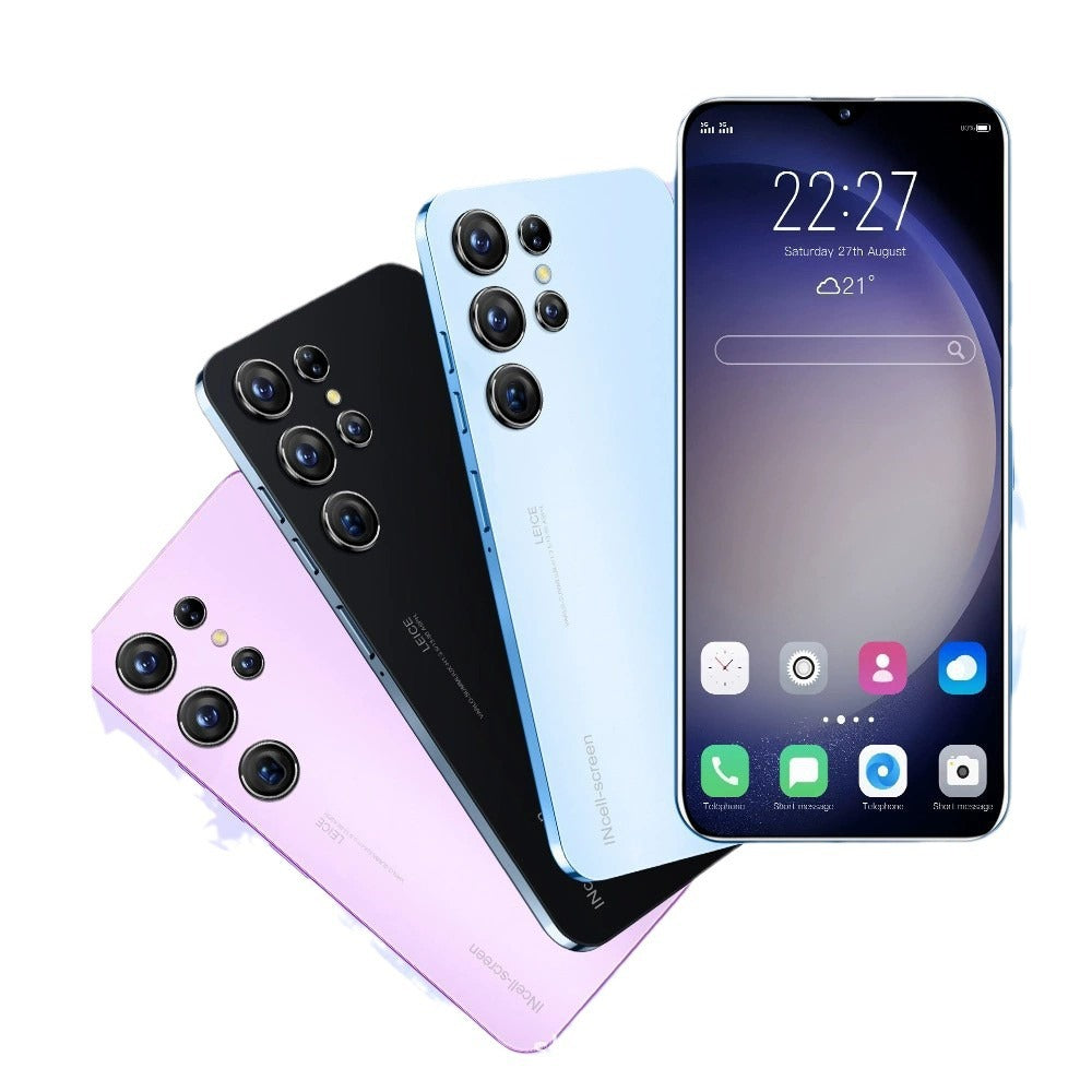 Mobile Phone Inch Straight Board Large Battery1TB Android13System European and American Version16+1TS23Ultra Large Battery Long Battery Life