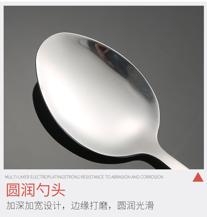 410Stainless Steel Cutlery Restaurant Creative Hepburn Style Ceramic Handle Knife Fork Spoon Tea Spoon Set Western Steak Knife Fork