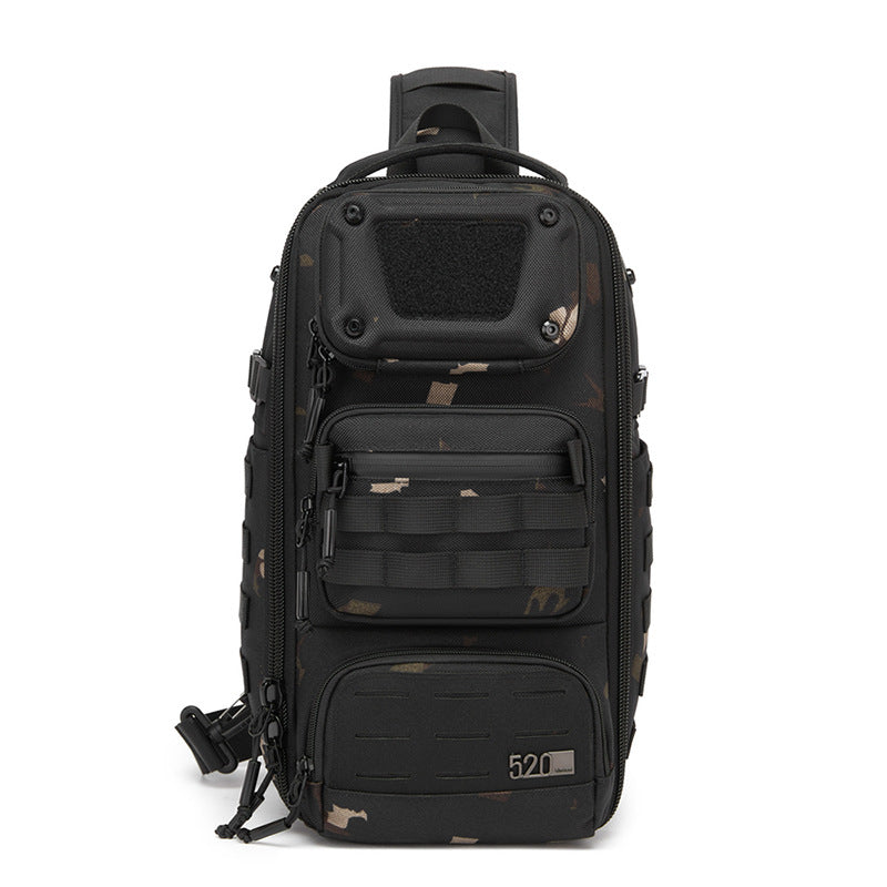 ozuko Tactical Chest Bag Men's Crossbody Bag High-end Outdoor Waterproof Multi-Function Trendy Portable Shoulder Bag