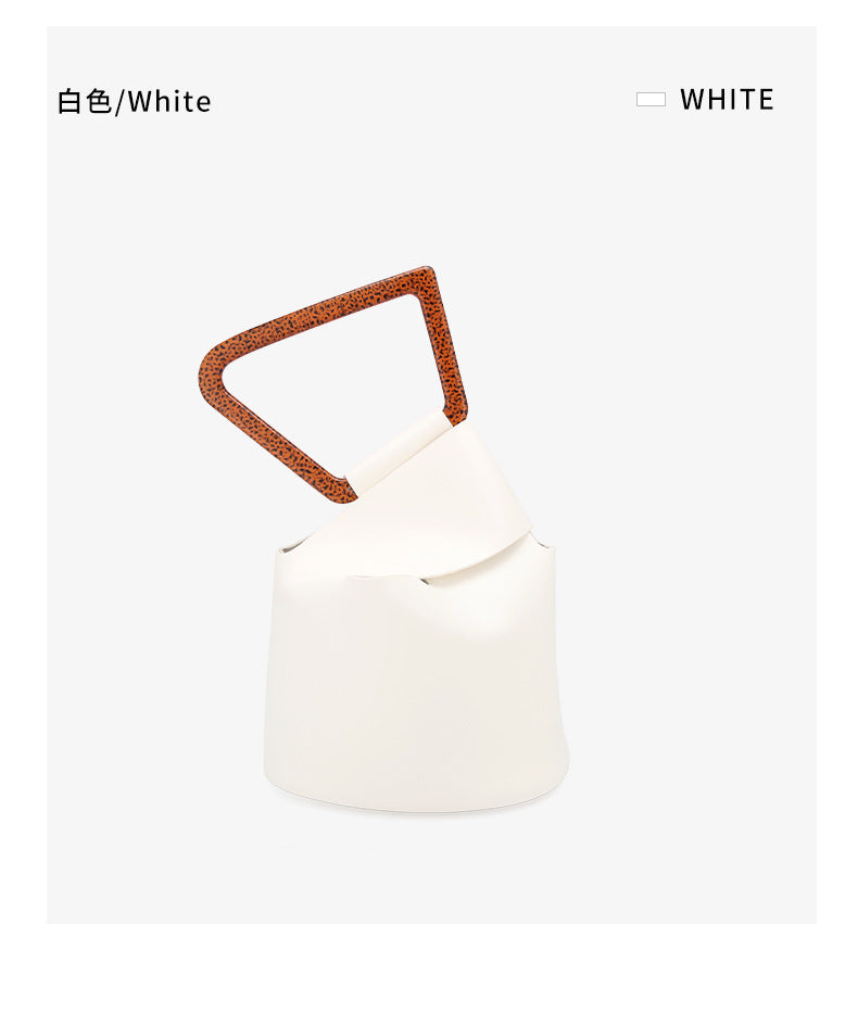 New Irregular Bucket Bag for Women, Large Capacity, Unique Acrylic, Niche Versatile Handbag, Fashionable Women's Bag