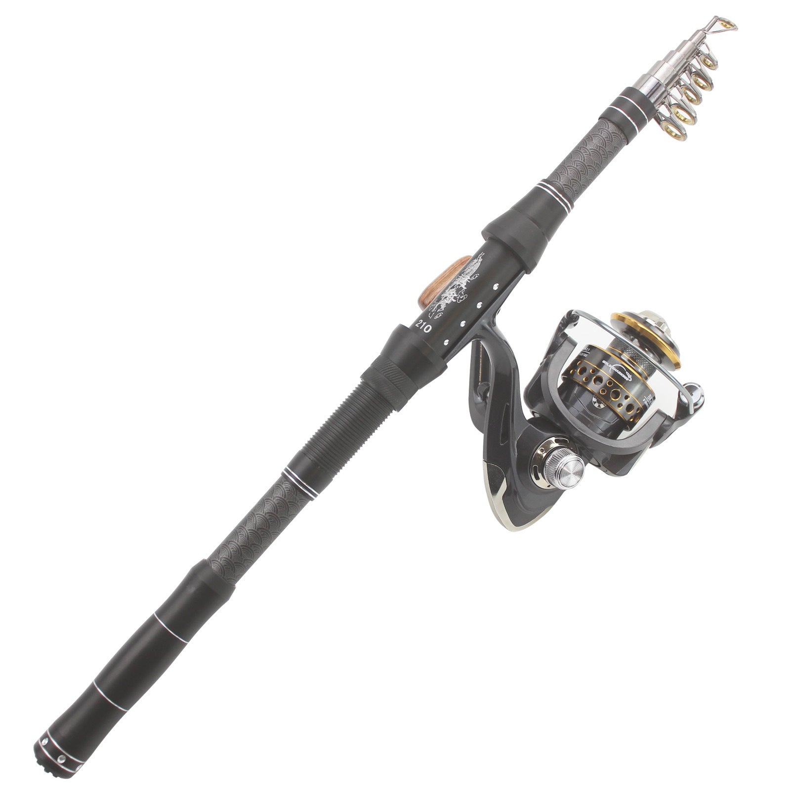 Portable Ultra-Short Fishing Gear Set Carbon Short Sea Rod Spinning Reel Combination European and American FBA Fishing rod