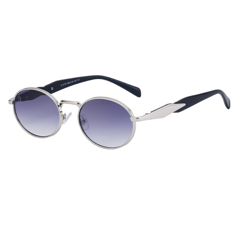 Oval Small Frame Sunglasses for Women, High-End Brand, European and American Style, Trendy UV Protection Sunglasses