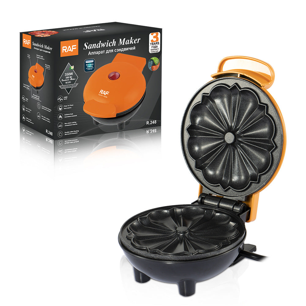 RAF European standard Household Double-sided Heating Sandwich Maker Multifunctional Toaster Pumpkin Pancake Maker R248